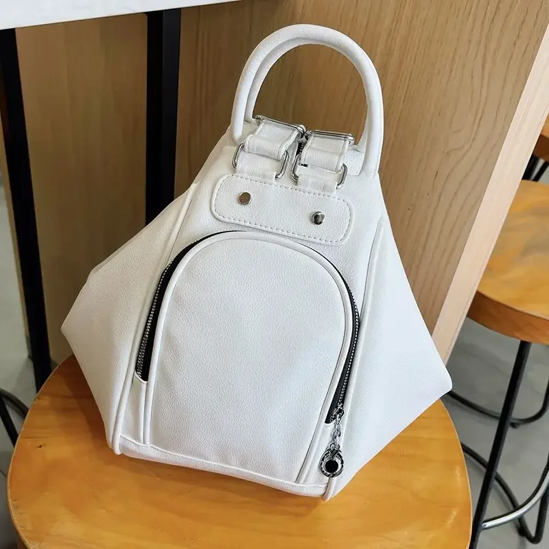 Miyagawa Commuting Simple Solid Color Backpack for Women 2023 New Light Luxury and Popular Fashion Versatile Multi Straddle Bag