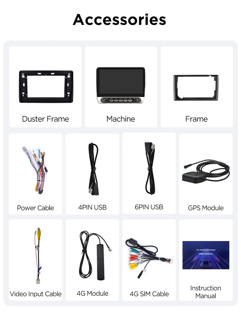 Junsun 10,1 "Tasten Drahtlose Carplay AndroidAuto Auto Radio für Renault Duster 2015-2020 Für LADA 2021 Bluetooth GPS Navi 4G DSP – Detail 27