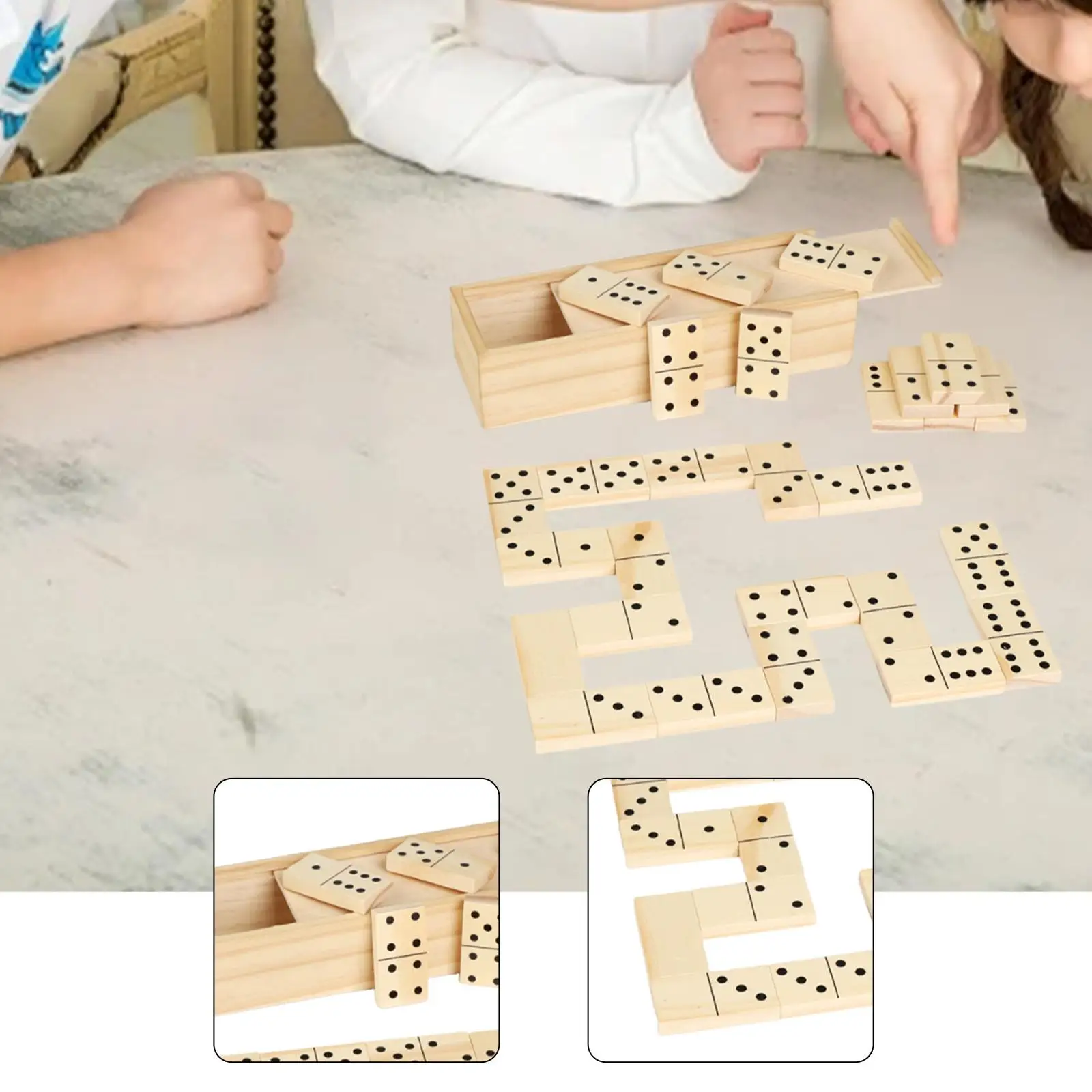 Set di domino per bambini con custodia in legno Costruzione di giochi per famiglie Toppling Gioco di puzzle impilabile per bambini Ragazzi Ragazze Bambini Adulti Festa