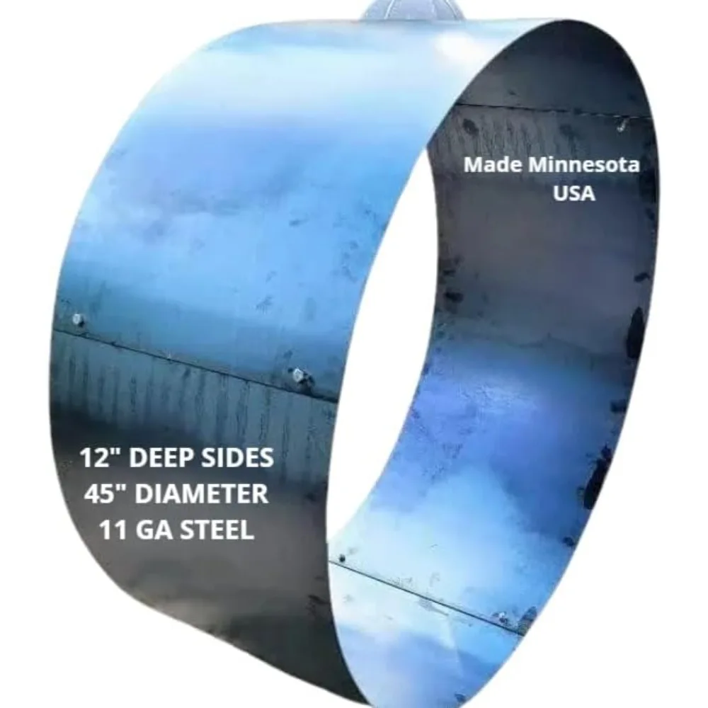 

45" Diameter x 12" Deep Steel Fire Pit Campfire Bonfire Ring