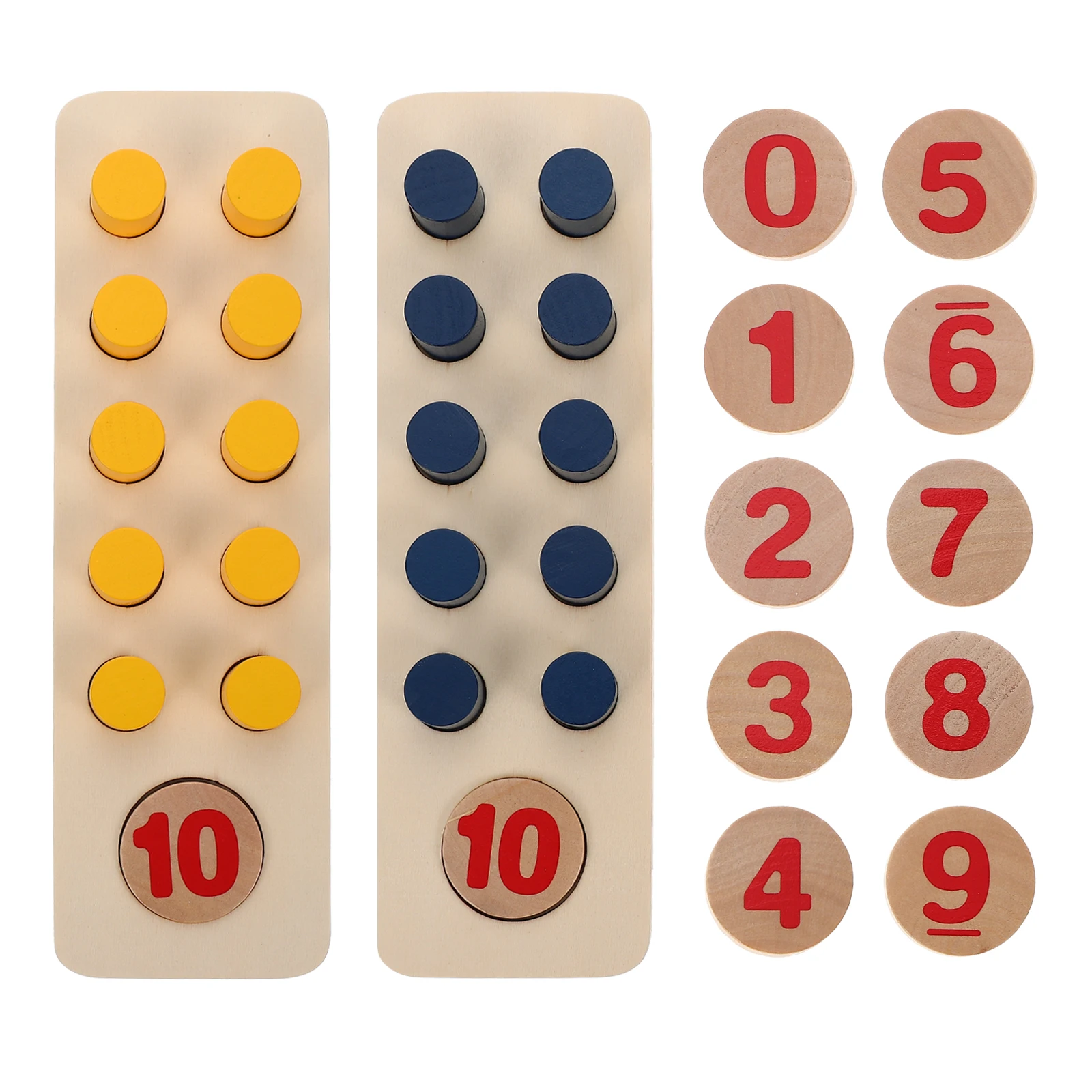 

Wood Kids Counting Toys Math Playset Number Matching Tool Classroom Prop Teacher Supplies Enhance Skills Learning Fun