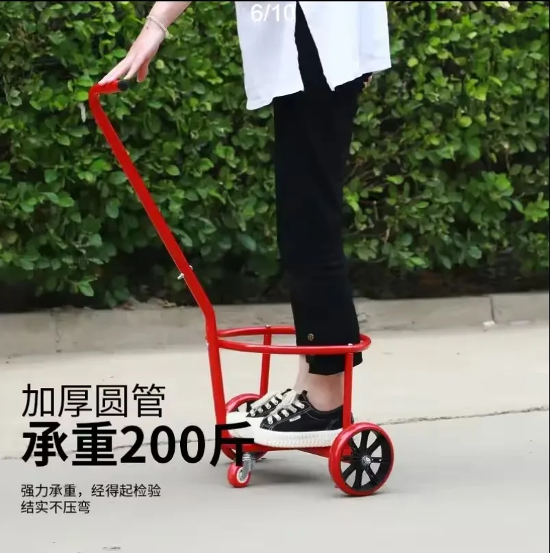 Dirty water artifact hand-pulled cart silent wheel old man labor-saving bucket household pouring trolley swill cart