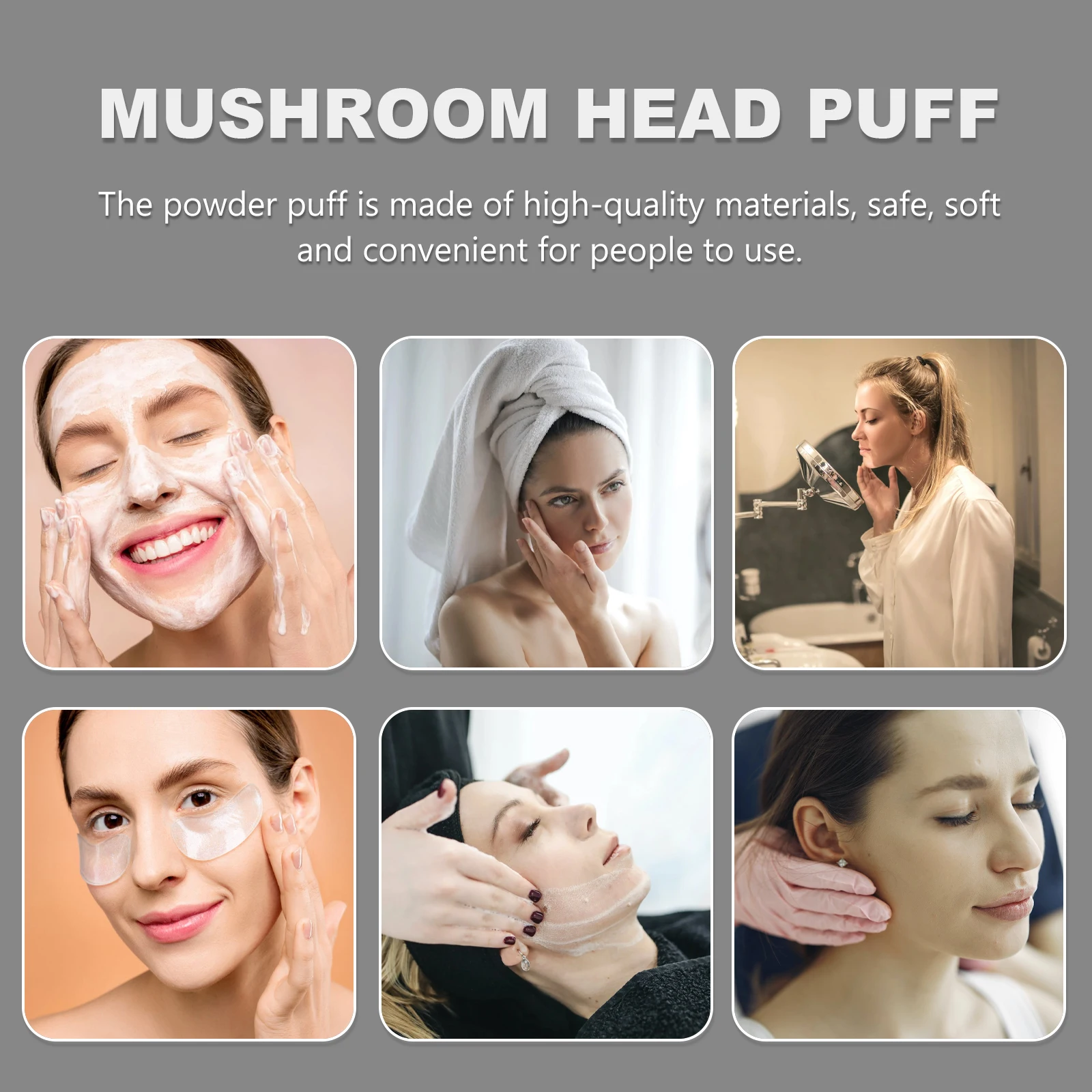 

5pcs Puff Makeup Sponge Round Tool Sponges for Foundation Travel Beige Red