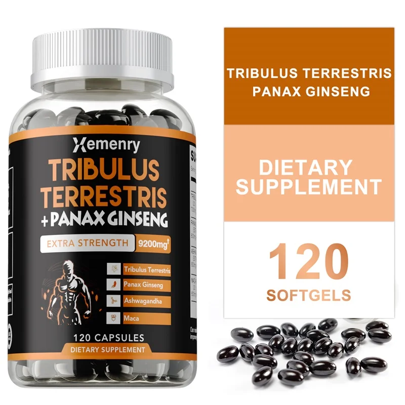 

Tribulus + Ginseng Supplement - Supports Hormone Balance, Boosts Energy Production, Regulates Mood, and Improves Endurance