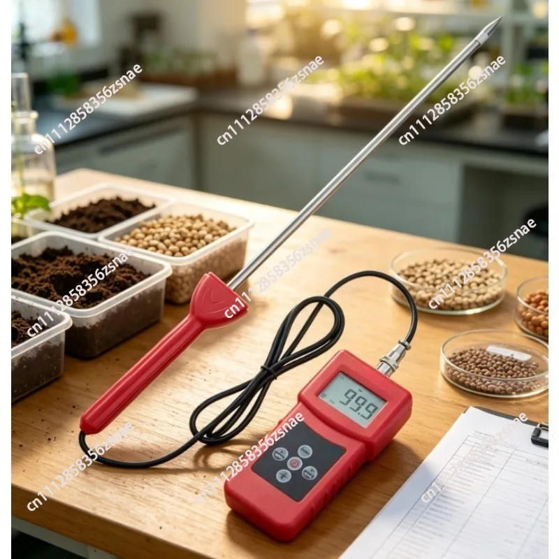 Portable Moisture Meter, Moisture Tester for Chemical Powder and Soil Samples Testing