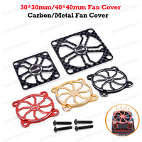 Rocket-Rc RC ESC Cooling Fan Protective Cover Guard 30mm 40mm Metal Cooling Fan Cover Carbon Fibre Cover Plate with Screws Parts