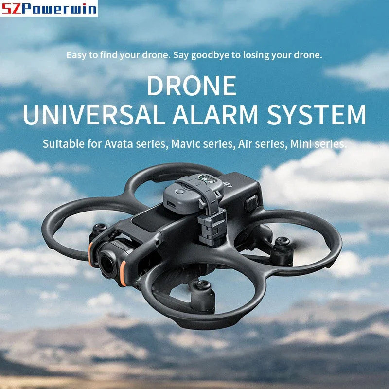 Powerwin Drone Alarm System For DJI Avata 2/Mini 4 Pro/Mini 3 2/Air 3S/Mavic3 Pro Accessories Anti-lost Tracker For iPhone 12-15