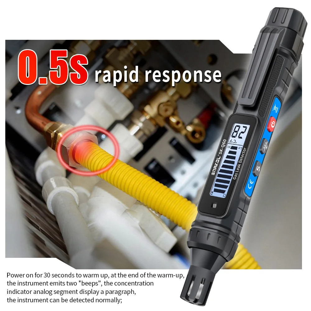 New Portable Combustible Gas Detector Gas Leak Tester 1000PPM Sound & Screen Alarm Gas Sniffer Test Tools For Natural Methane