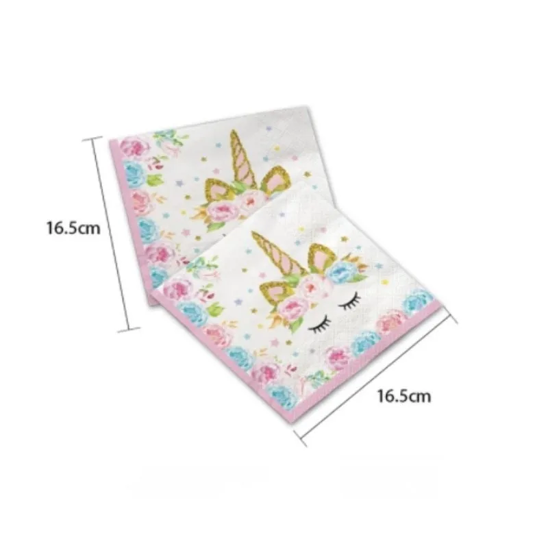 Einhorn Geburtstag Party Einweg Tasse Teller Serviette Dekoration Glücklicher Kindertag Mädchen Prinzessin Baby Shower Party Supplies Geschenk – Detail 9
