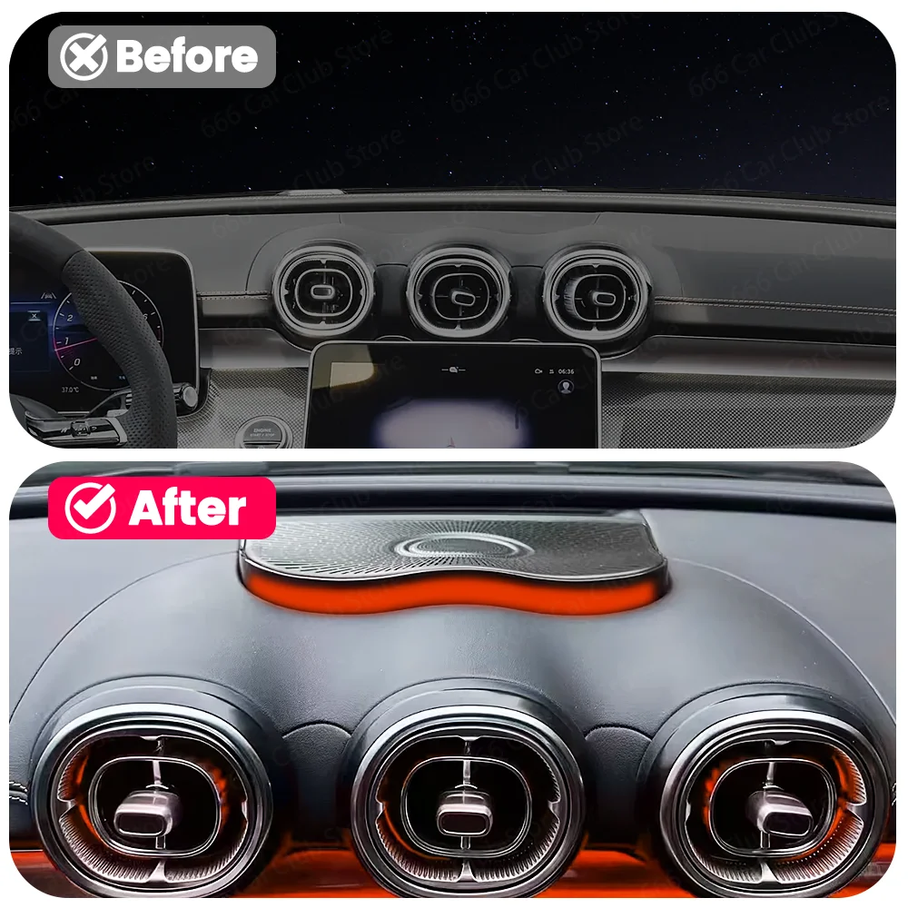 64-Colors Ambient Light LED Cover Platform Benz C-Class W206 Suitable for Original Car Lighting Interior Lighting Kit