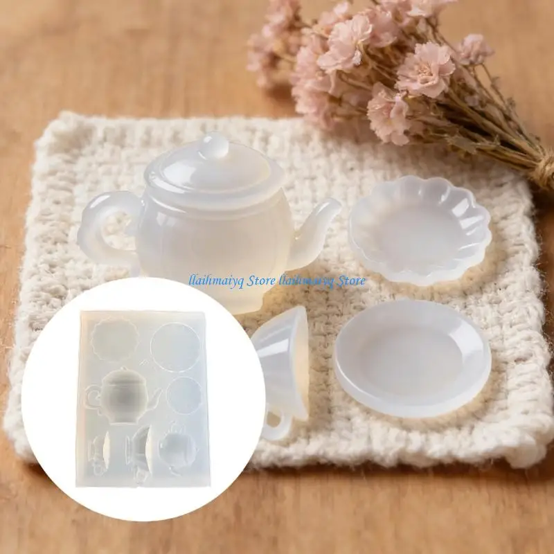 573B Detailed Mini Teapot Mold Works Well With Epoxy Resin And Air Dry Clay
