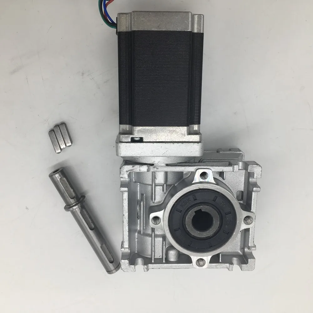 80:1 Worm Gearbox RV030 Speed Reducer 14mm output + Nema23 Stepper Motor driver  2.2NM 310Oz-in Convert 90degree For CNC Router