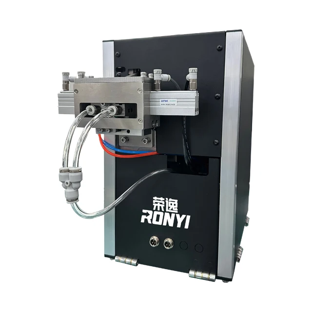 RONGYI New Black Rectangular Air Blowing Screw Supply Machine L361*W201.5*H357 Stainless Steel Belt Material Adjustable Speed