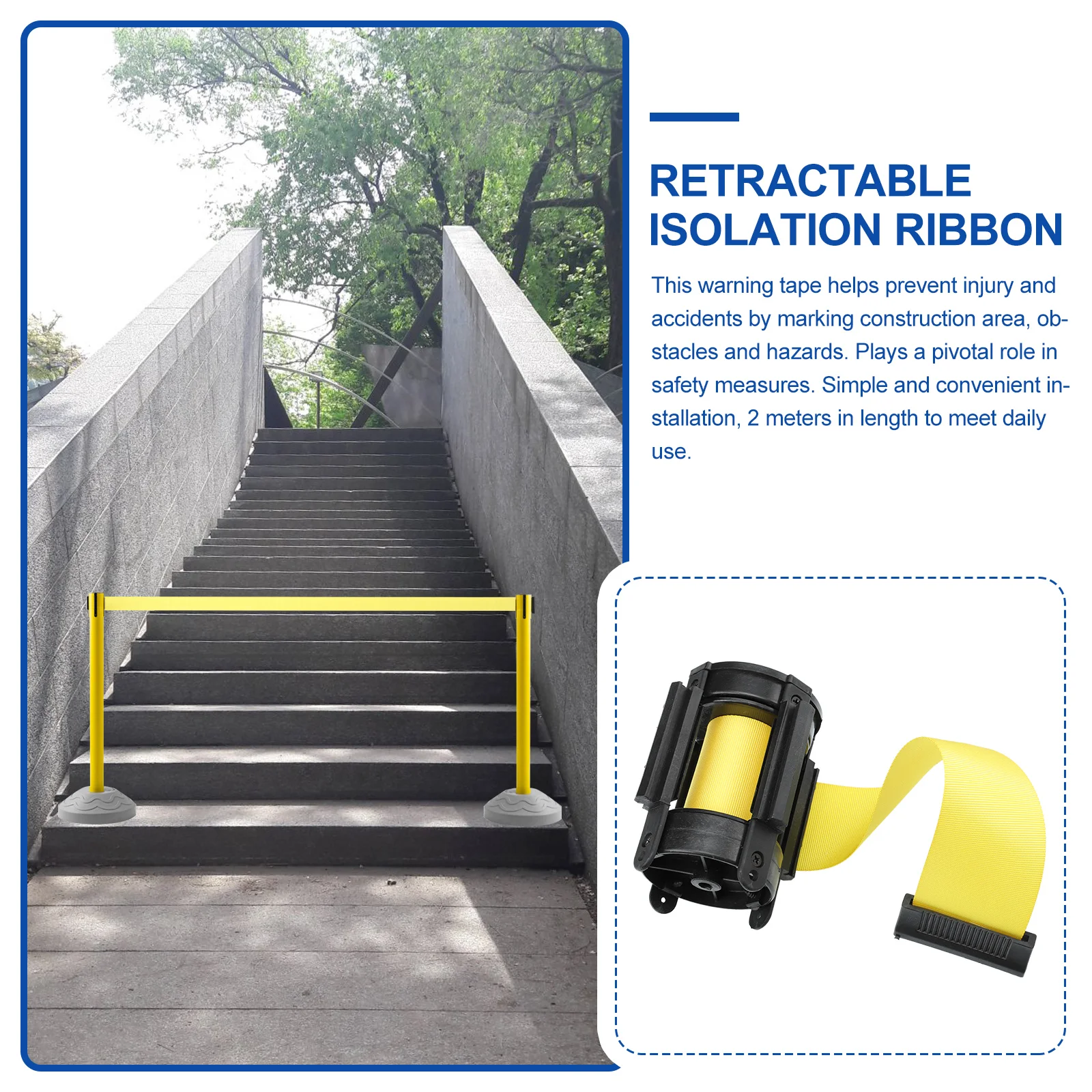 Barrier Retractable Belt Barriers Tape Crowd Warning Queue Control Line Caution Wall Cordon Stanchion Rope Mount Posts Outdoor