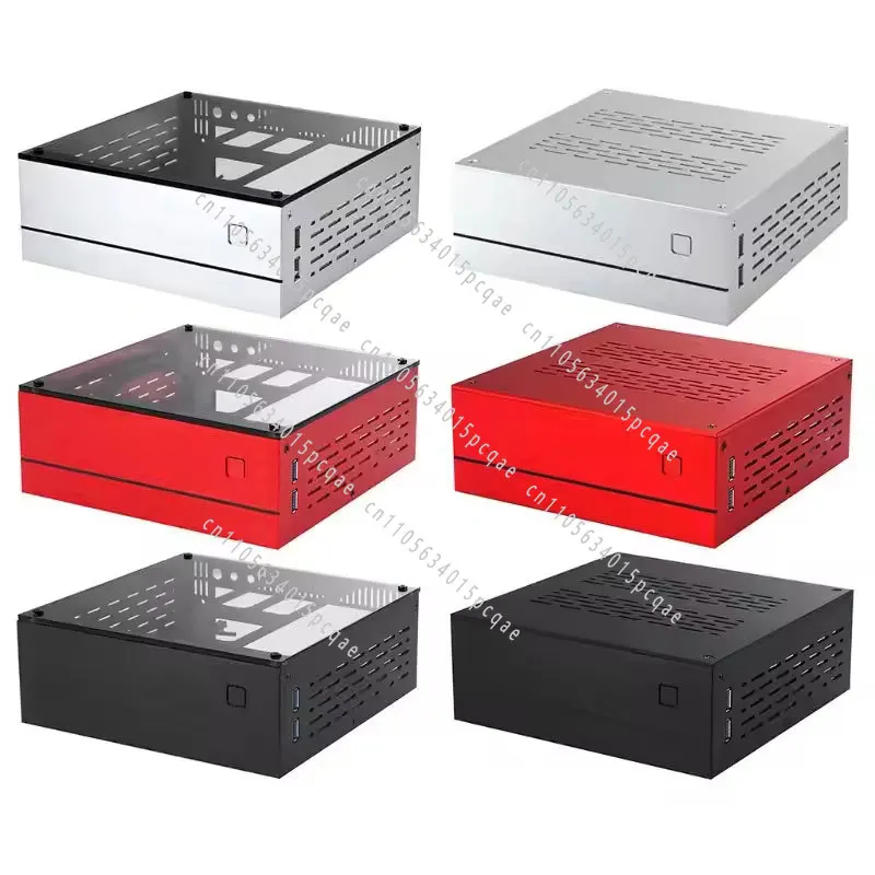 High Quality Aluminum Mini Computer Case Support 17 * 17mm ITX Main Board Horizontal Mini Itx Computer Case