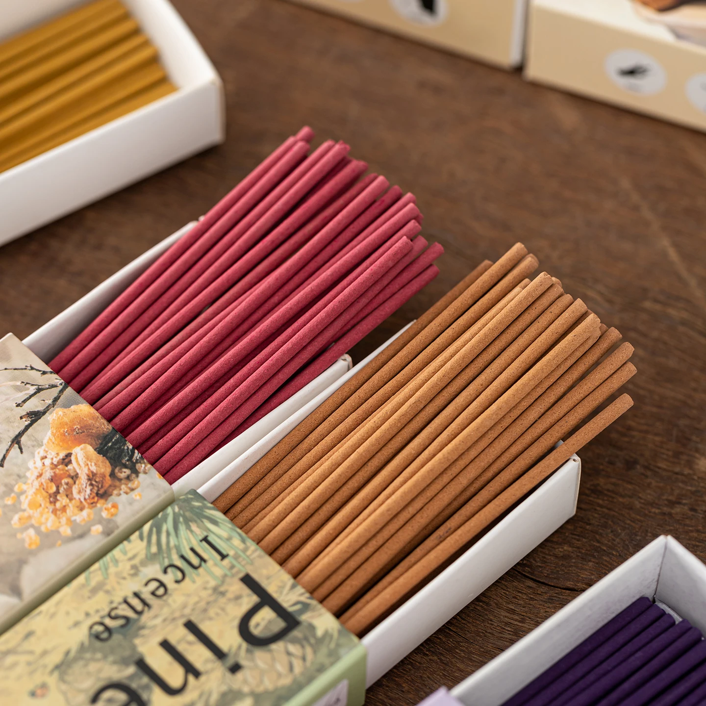 1 Box Contains 35 Incense Sticks, 9 Different Scents: Frankincense, Lavender, Lemongrass, White Musk, Sage, Pine Cone, Vanilla, Sacred Wood, Thick Incense Sticks, Suitable as a Long-Lasting Fragrance Gift for the Home