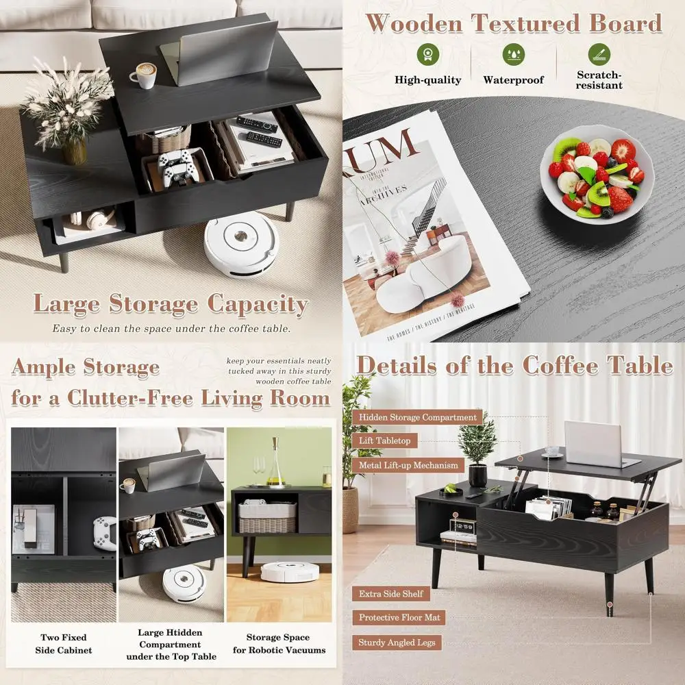 Wood Lift Top Coffe…