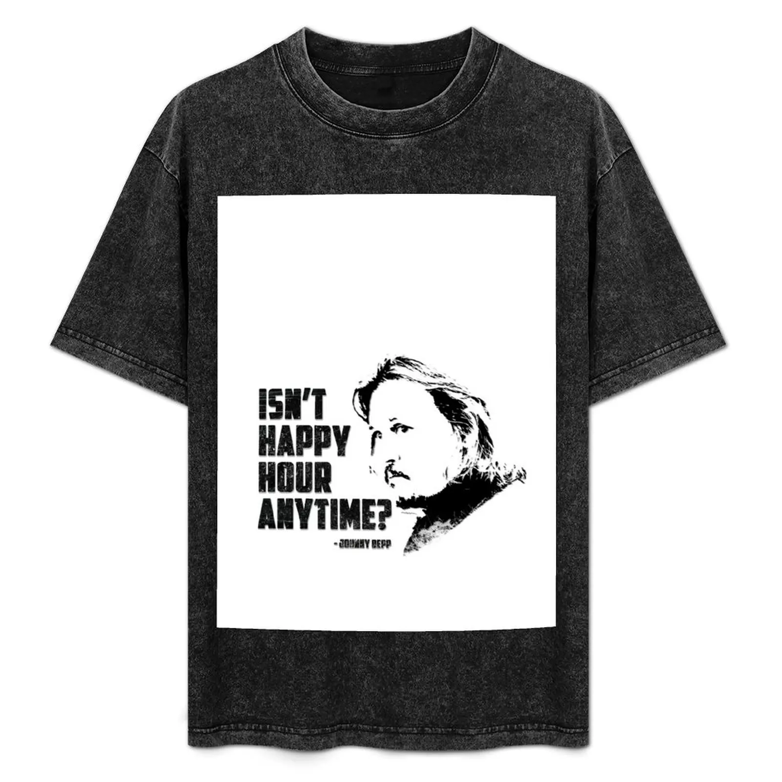 

Isn't happy hour anytime T-Shirt Casual Loose Short Sleeve Tee for Men