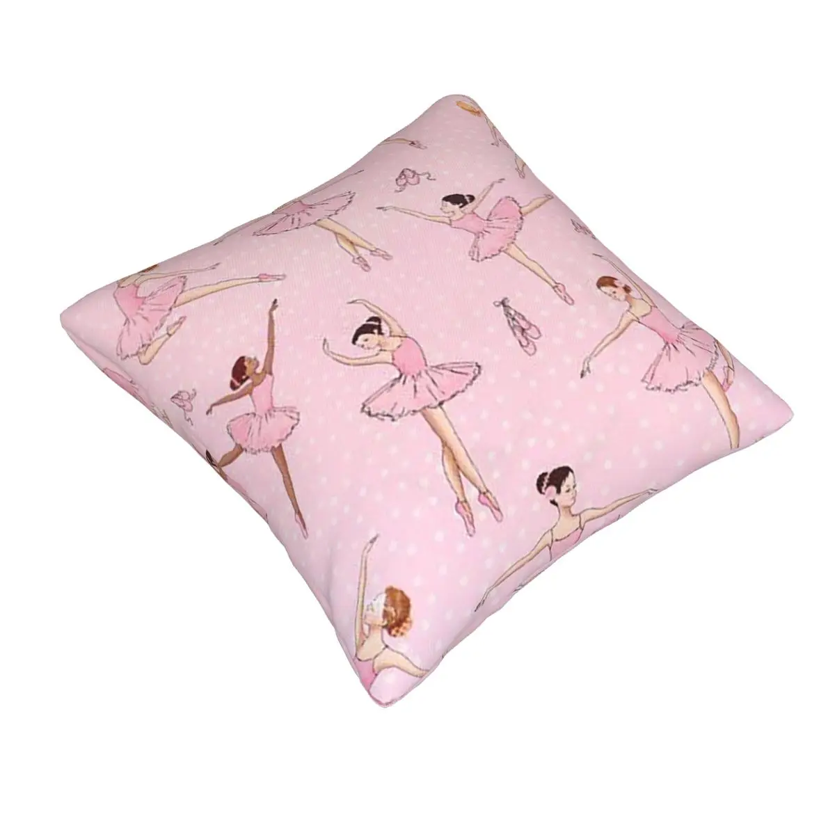 Ballet Dance Makes Me Free Ballerina Dancer Square Pillowcase Pillow Cover Cushion Decor Comfort Throw Pillow for Home Sofa