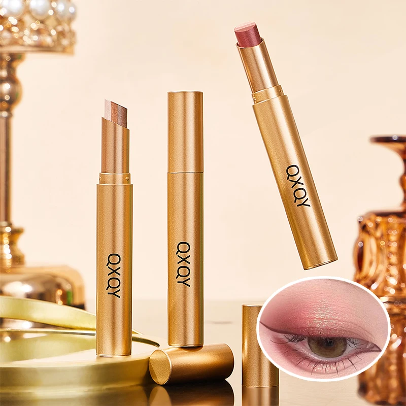 女性用メイクアップ 3色アイシャドウスティック、黒人女性用メイクアップ、パールのような微光沢マットカラーディスプレイ、ほんのりメイクアップ