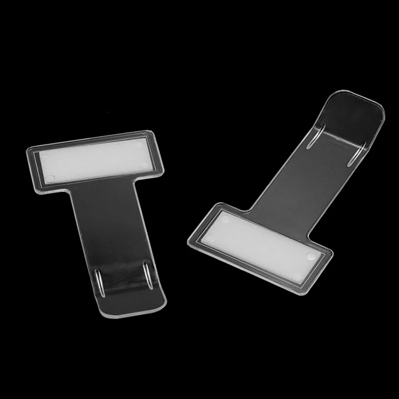 2PCS Transparent Car Vehicle Parking Ticket Receipt Permit Card Holder Clip Work Pass Holder Gadget Organizer Clip Accessories