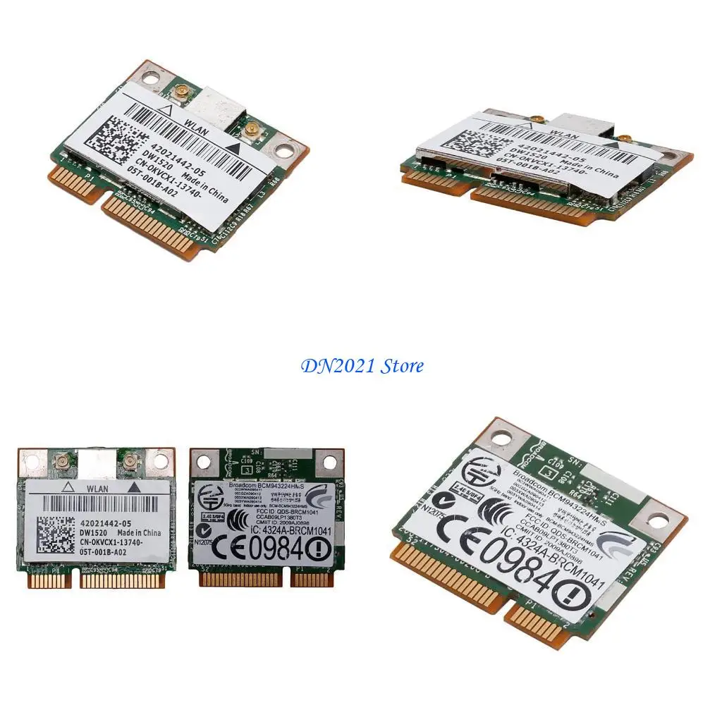 F3KE Dual Band Wireless BCM943224HMS DW1520 Half Mini Pci-e Wifi Placa WLAN para