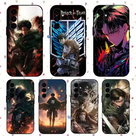 Cool Levi Ackerman captain Phone Case For Samsung Galaxy S25 S24 S23 S22 S21 S20 Plus Ultra Note20 Soft Black