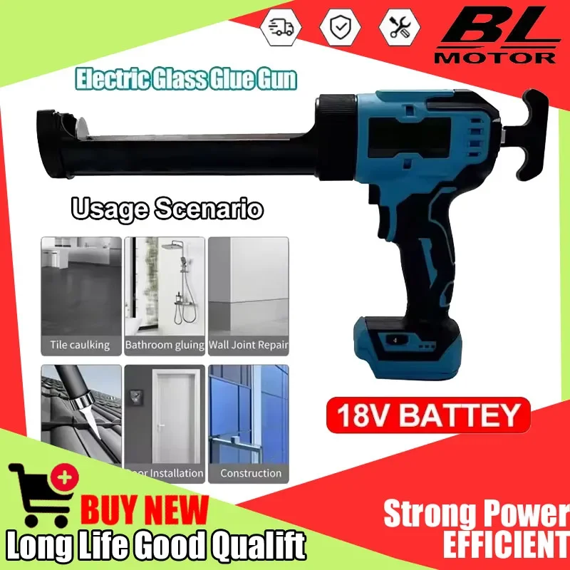 

Electric Glass Glue Gun Cement Glass Adhesive Glue Seal Sealant Tool Wireless Glass Doors Windows Sewing Fit Makita Hot Gun