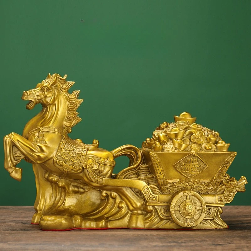 Copper Horse Ornaments Immediately Get Rich and Happy To The Home Furnishings Living Room Decoration