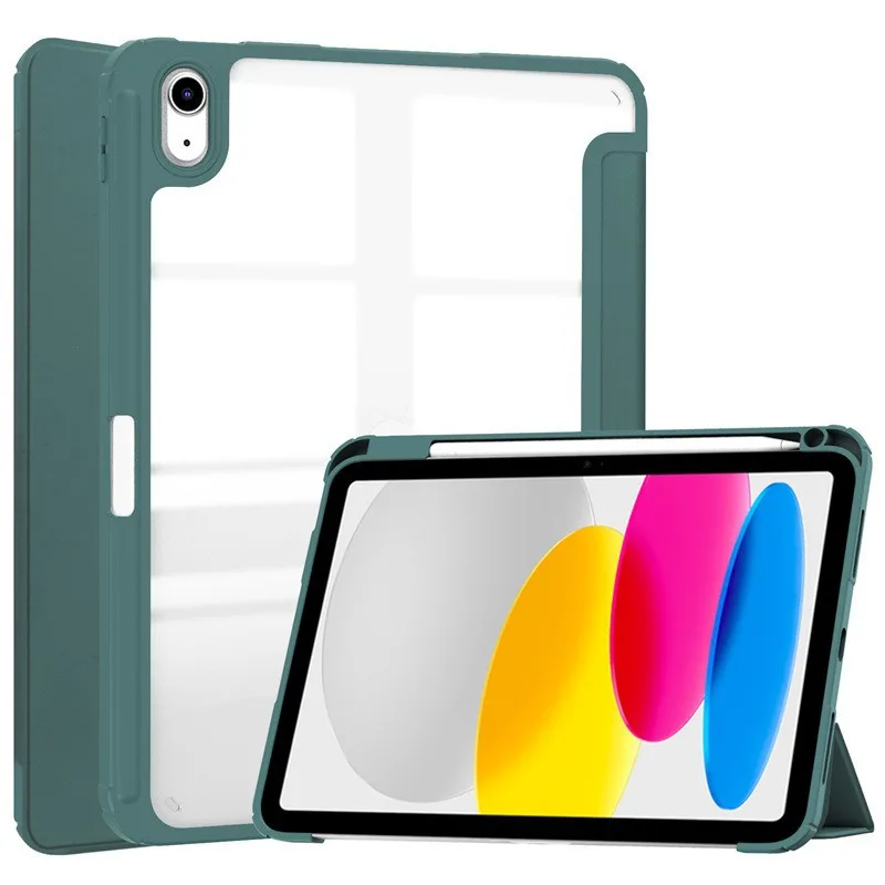 Case for iPad 11th A16 11(2025) iPad 10th 10.9(2022) Tablet, Tri-fold Anti-drop Durable Portable Acrylic Protective Sleeve