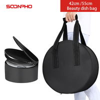 SOONPHO 42CM 55cm Beauty Dish Bag Studio Equipment Bag Tarp Two-layer Design for Photography Beauty Dish Bowens Mount Diffuser