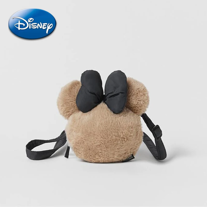 

Disney Anime Cartoon Shoulder Bags for Women Kawaii Minnie Mouse Soft Plush Crossbody Bags Girls Bow Tie Bags Kids Birthday Gift