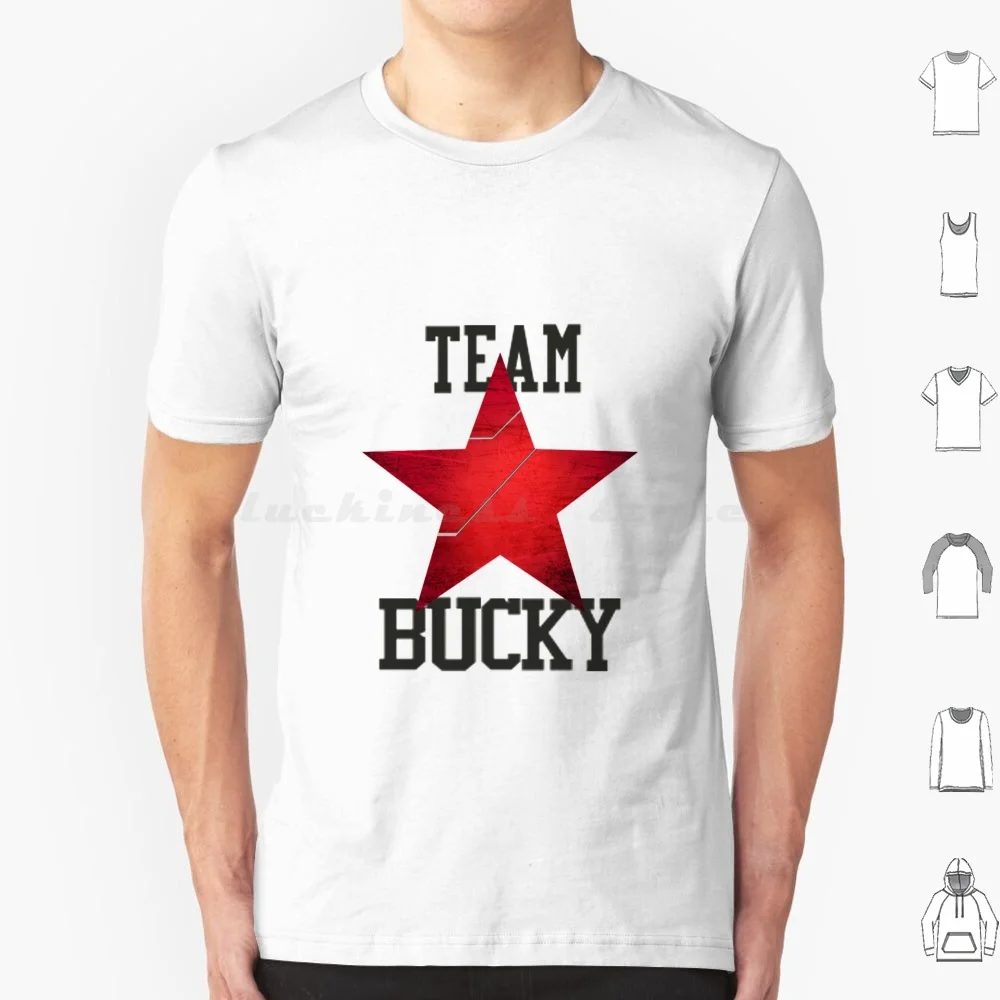 Camiseta del equipo Bucky talla grande 100% algodón gorra del equipo Team Bucky Bucky Barnes James Buchanan Barnes