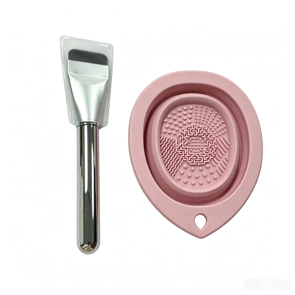 vvocci Doesn't Absorb Powder One-piece Foundation Brush Powder Puff That Cleaning Bowl Beauty Tools view 4