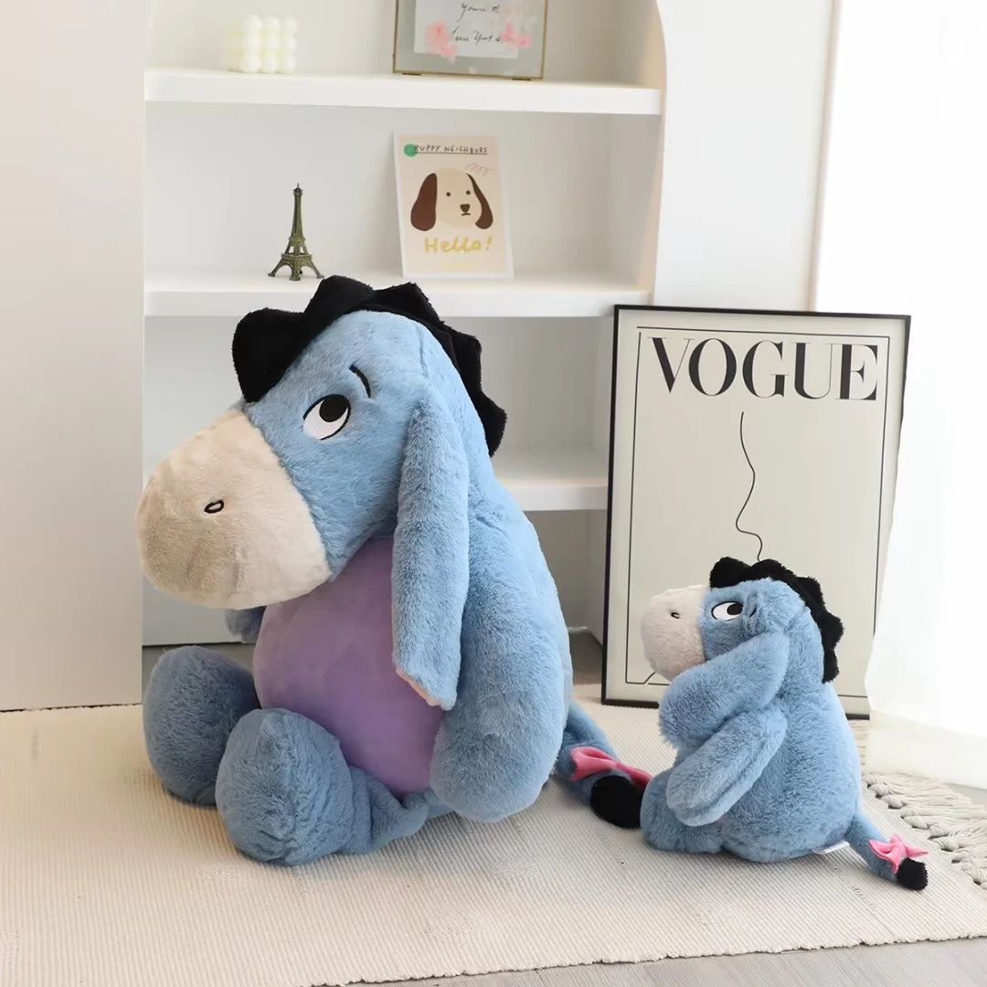 Disney Eeyore Plush Toy Cute Stuffed Animal Cartoon Sad Blue Donkey Plushies Soft Cuddly Doll Hug Pillow Xmas Gifts For Girl