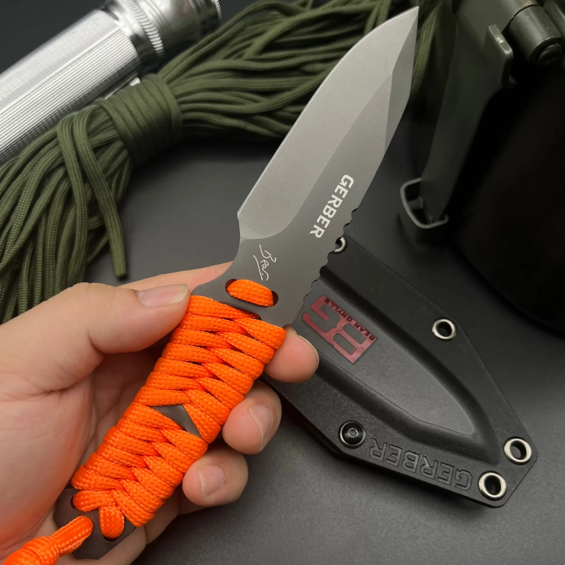 2024 new Multi-purpose outdoor knife, EDC pocket knife, fixed blade with scabbard, Camping Knife, survival knife BBQ