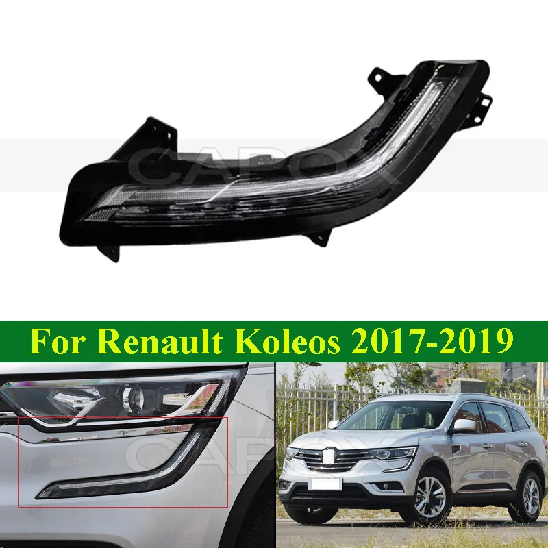 

CAPQX LED Daytime Running Light DRL Front Bumper Fog Light Fog Lamp For Renault Koleos 2017-2019 Foglight Foglamp Day Light