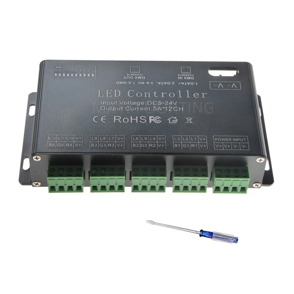 5A RGB 12 Channels DMX Controller for strip light