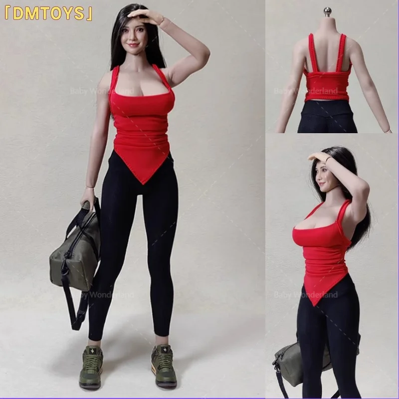 In Stock 1/6 DMTOYS DF069 Sexy Sports Tank Top Irregular Clothing Model Fit 12inch Female PH TBL  Action Figure Doll