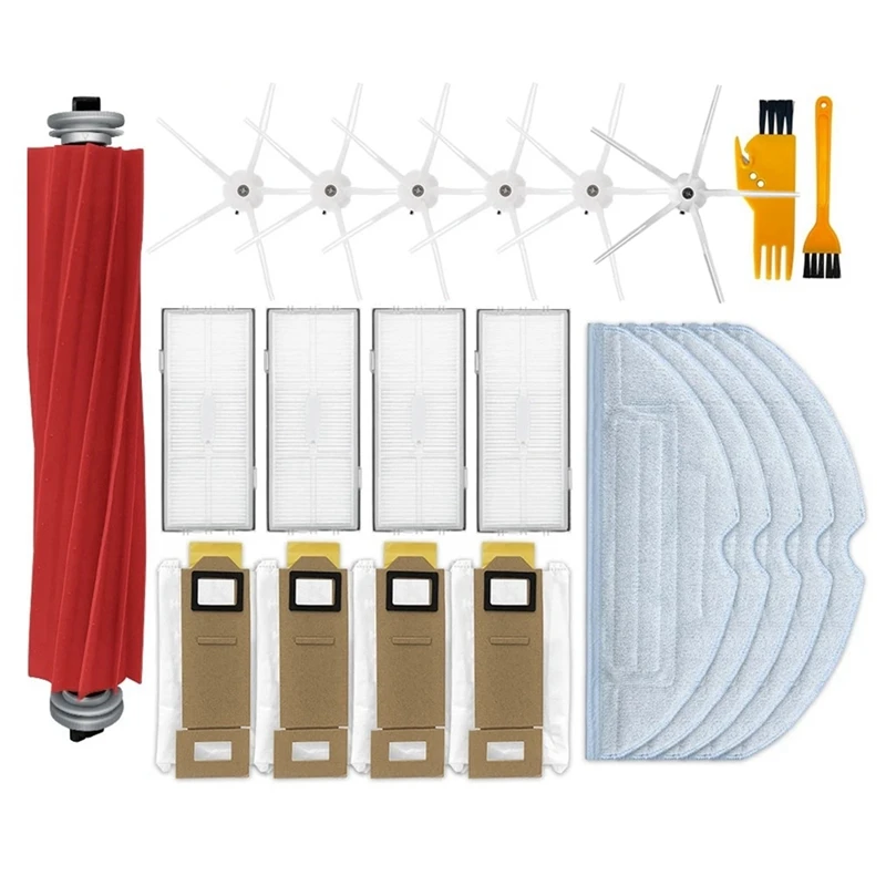Сменная Швабра для пылесоса Xiaomi Roborock S7 T7S Plus, фильтр НЕРА, боковая роликовая щетка, запасные части