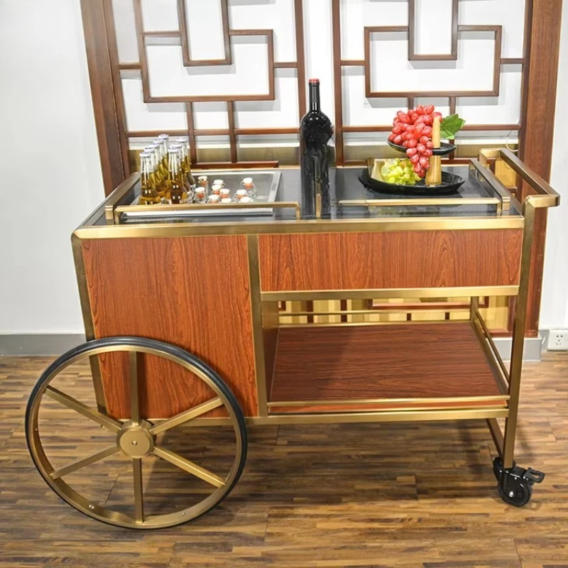 

Высококачественная уникальная тележка для обслуживания звездного отеля с роскошной тележкой для льда