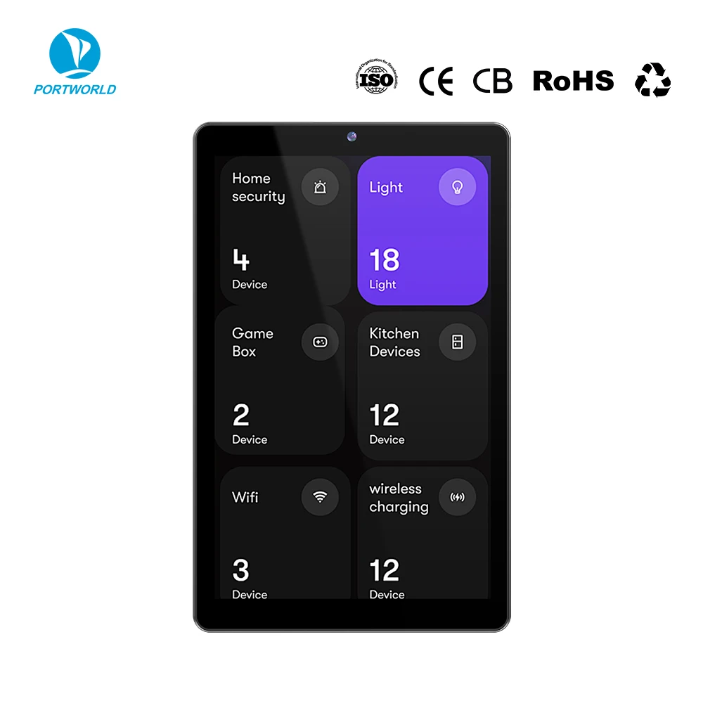 YC-SM08P 8 Inch Smart Home Control Tablet RK3576 Android 14 POE RS485 IPS Central Touch Screen Wall Tablet Home Automation