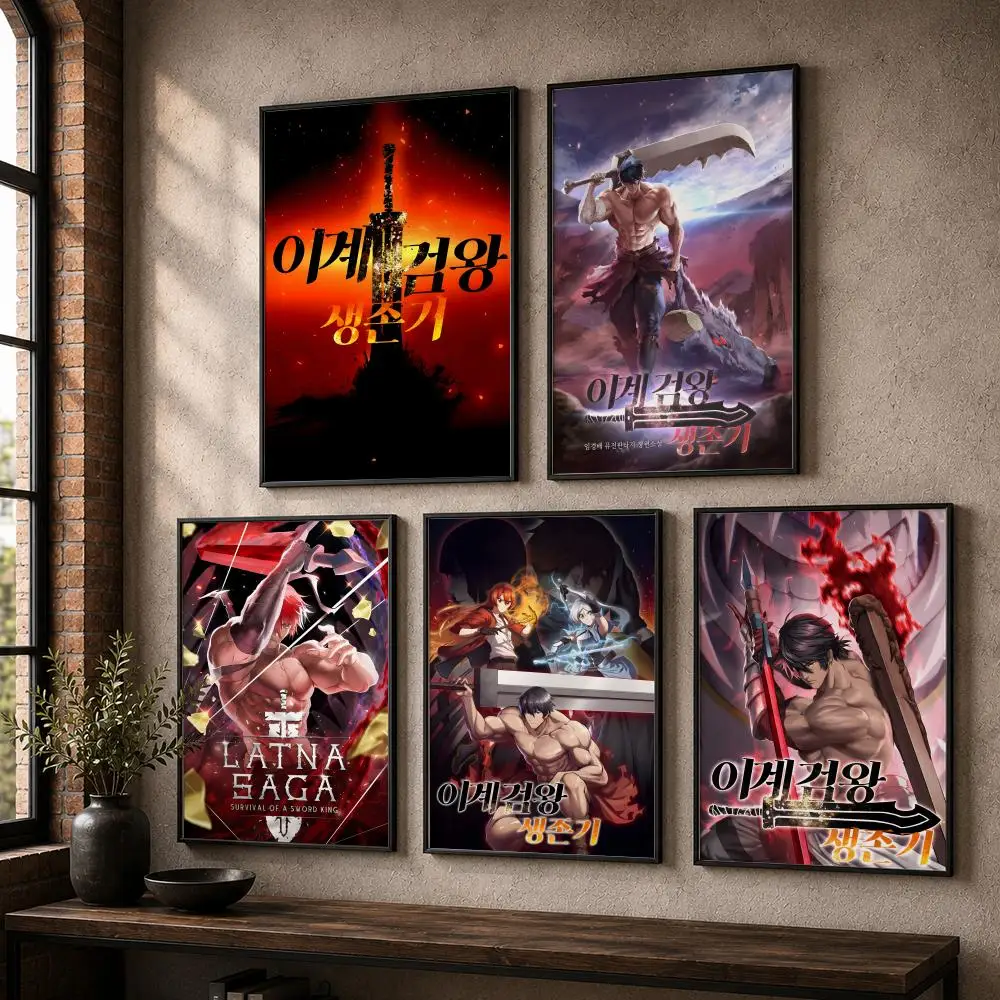 Popular Manhwa L-Latna Saga: Survival of a Sword KingS Painting Calligraphy Canvas Posters Wall Art for Home/Office/Dorm/Living