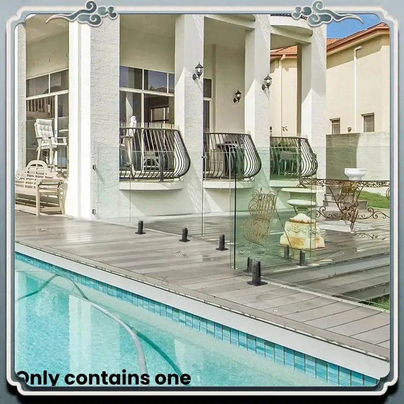 Durable 304 Stainless Steel Clamp Glass Panel Pool Fence Staircase Bracket Spigot Balustrade Floor Deck Balustrade Mount Clamp
