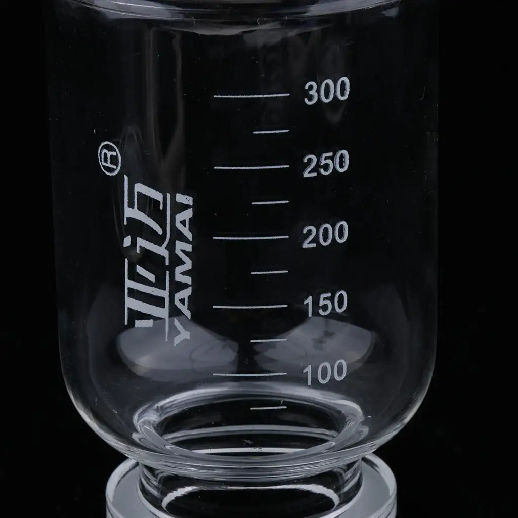 500ml Laboratory Filtering Vacuum Holder Glass Filter Flask with 300ml Graduated Funnel for Academic Science Labs