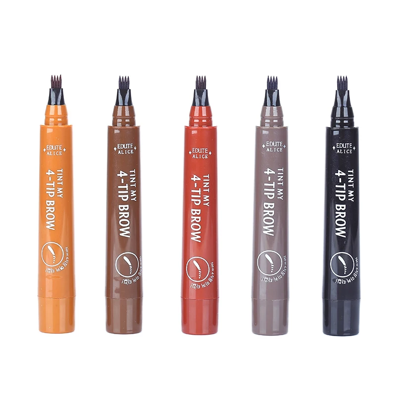 Lápis de sobrancelha líquido impermeável ultra-fino, caneta eyeliner de longa duração, fácil de colorir ferramentas de maquiagem dos olhos, tatuagem, 0,01mm