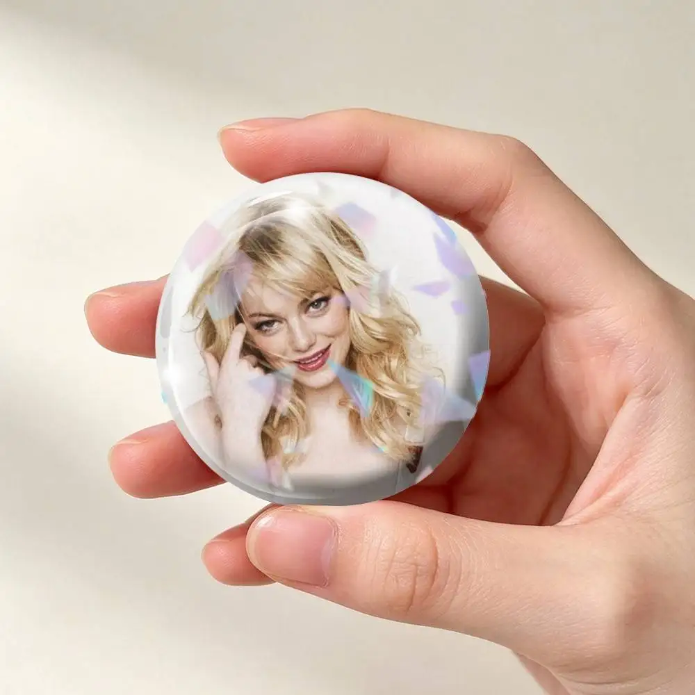 Emily Jean Stone Brooch Metal Badge Brooch, Fashion Decorative Pins for Hat Bag Clothing Decoration Gift