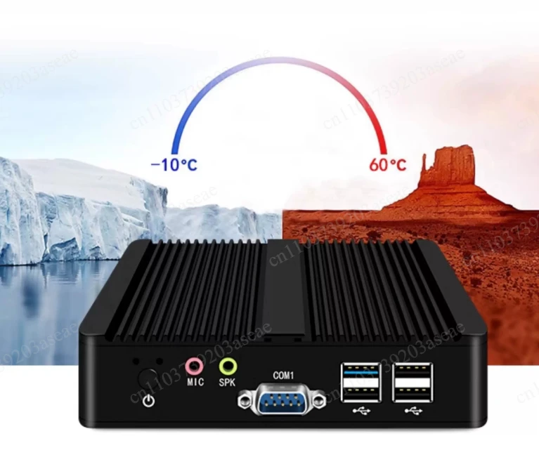 Fanless Industrial Mini PC Quad Core Low Power Micro Computer J1900 J4125 J6412 N100 Dual Ethernet Ports Industrial Control Host