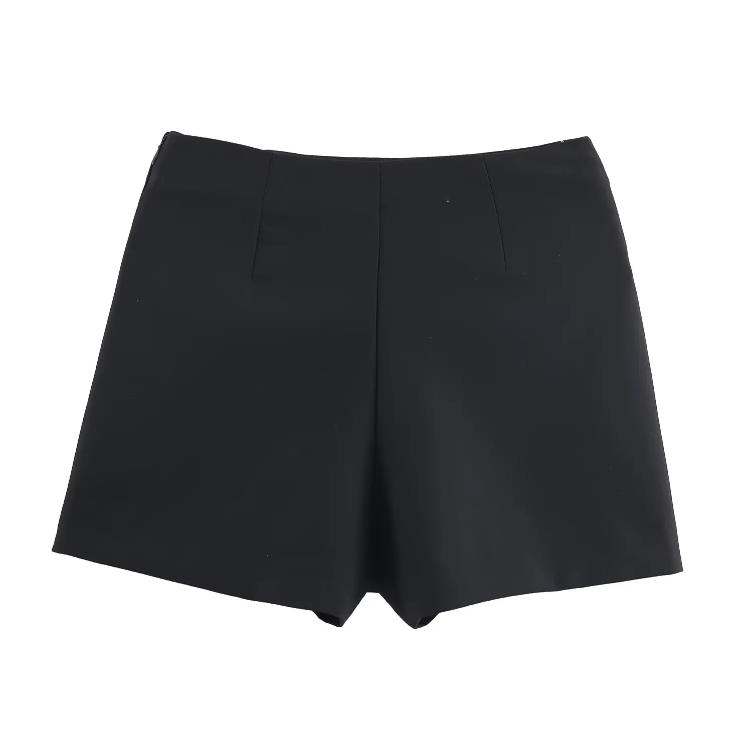 BSAY Autumn New Product Women's Wear 2025 French Minimalist Style High Waist Asymmetric Metal Decorative Casual Shorts