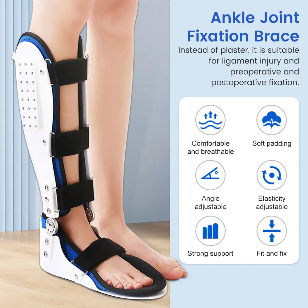 Ankle Fixing Supporter Orthosis Ankle Brace Ankle Support Foot Guard Protector Adjustable Sprain Stabilizer Plantar Fasciitis